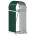Leñero de acero galvanizado verde 40x45x100