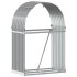 Leñero de acero galvanizado gris claro 80x45x120