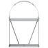 Leñero de acero galvanizado gris claro 80x45x120