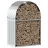 Leñero de acero galvanizado plateado 80x45x120