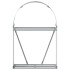 Leñero de acero galvanizado plateado 80x45x120