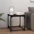 Mesa auxiliar de madera contrachapada negro 40x40x40