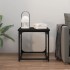 Mesa auxiliar de madera contrachapada negro 40x40x40