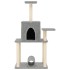 Rascador para gatos con postes de sisal gris claro 122