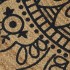 Alfombra de yute tejida a mano estampado azul oscuro 120