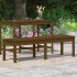 Banco jardín 2 plazas madera maciza pino marrón 159,5x44x45
