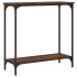 Mesa consola madera de ingeniería roble marrón 75x30,5x75