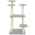 Postes rascadores para gatos con plataformas gris claro 98,5