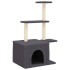 Rascador para gatos con postes de sisal gris oscuro 110