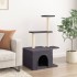 Rascador para gatos con postes de sisal gris oscuro 110