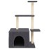 Rascador para gatos con postes de sisal gris oscuro 110