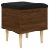 Banco con almacenaje madera ingeniería roble marrón 42x42x46
