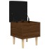 Banco con almacenaje madera ingeniería roble marrón 42x42x46