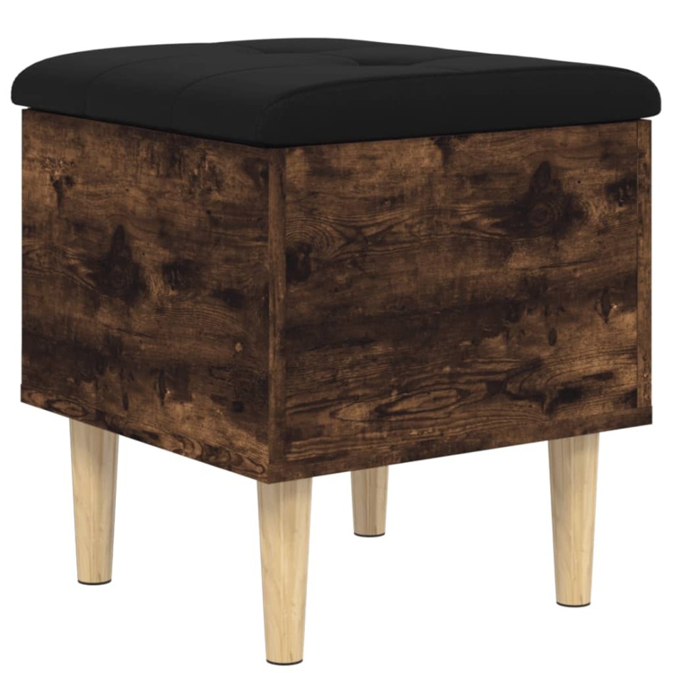 Banco con almacenaje madera ingeniería roble ahumado