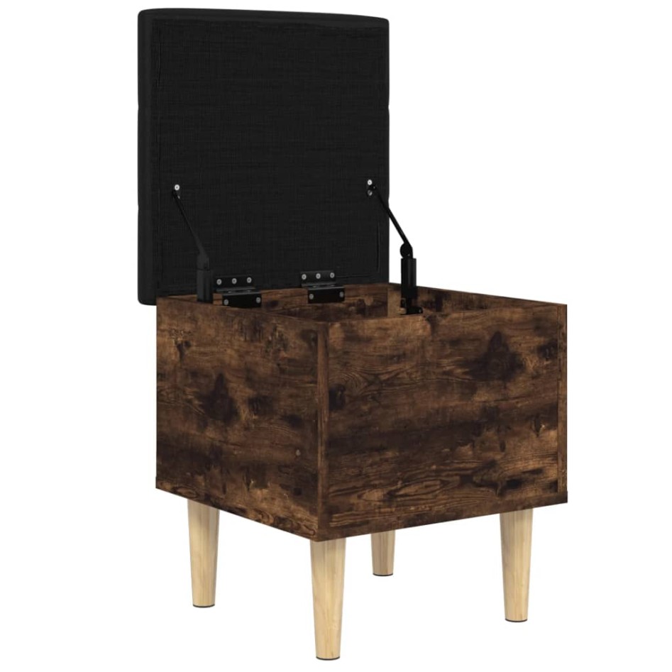 Banco con almacenaje madera ingeniería roble ahumado