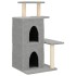 Rascador para gatos con postes de sisal gris claro 97