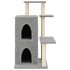 Rascador para gatos con postes de sisal gris claro 97