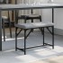 Banco de comedor acero y tela gris claro 62x32x45