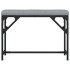Banco de comedor acero y tela gris claro 62x32x45