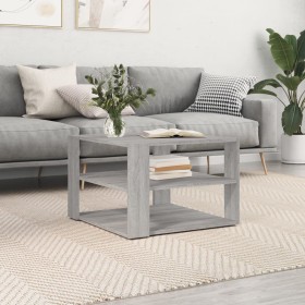 Mesa de centro madera de ingeniería gris Sonoma 59,5x59,5x40