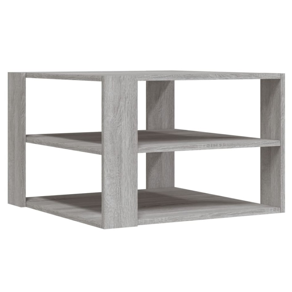 Mesa de centro madera de ingeniería gris Sonoma 59,5x59,5x40