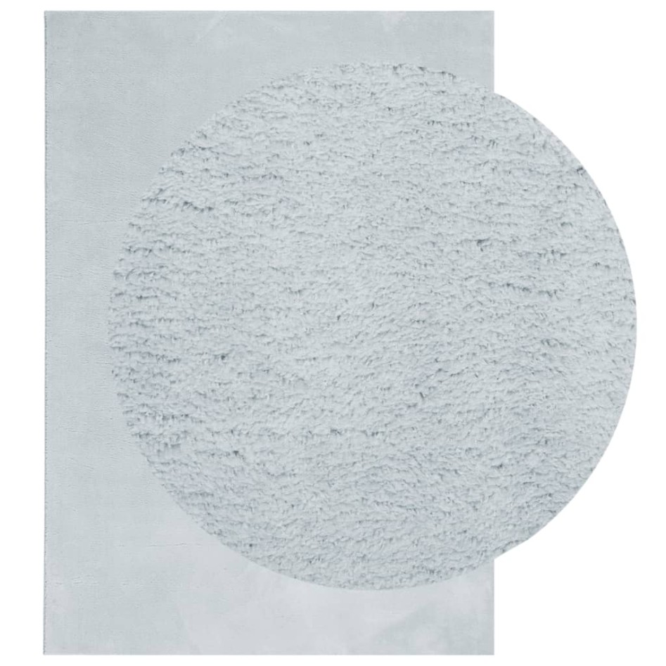 Alfombra de pelo corto suave lavable HUARTE azul 120x170