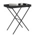Mesa con bandeja plegable ratán sintético negro 65x40x75