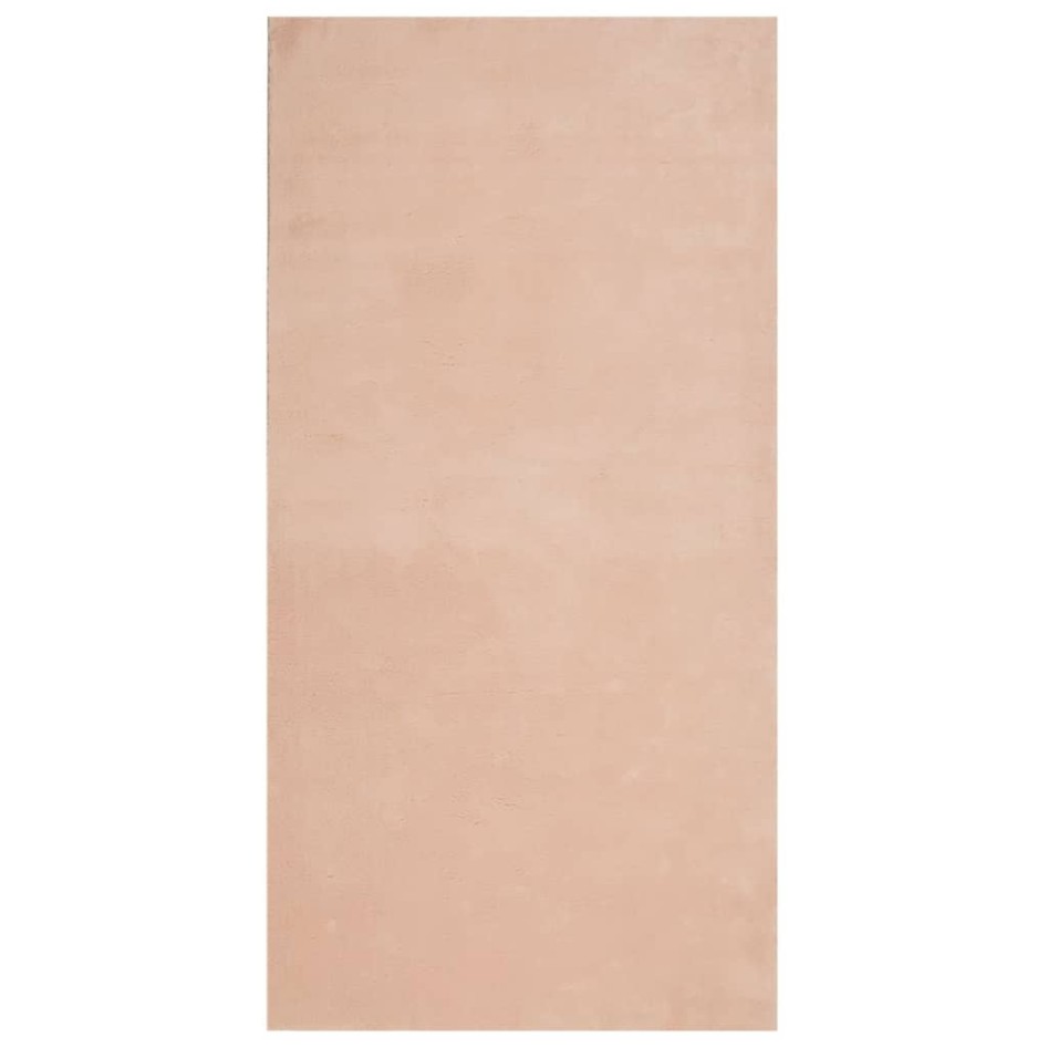 Alfombra de pelo corto suave lavable HUARTE rosado 100x200