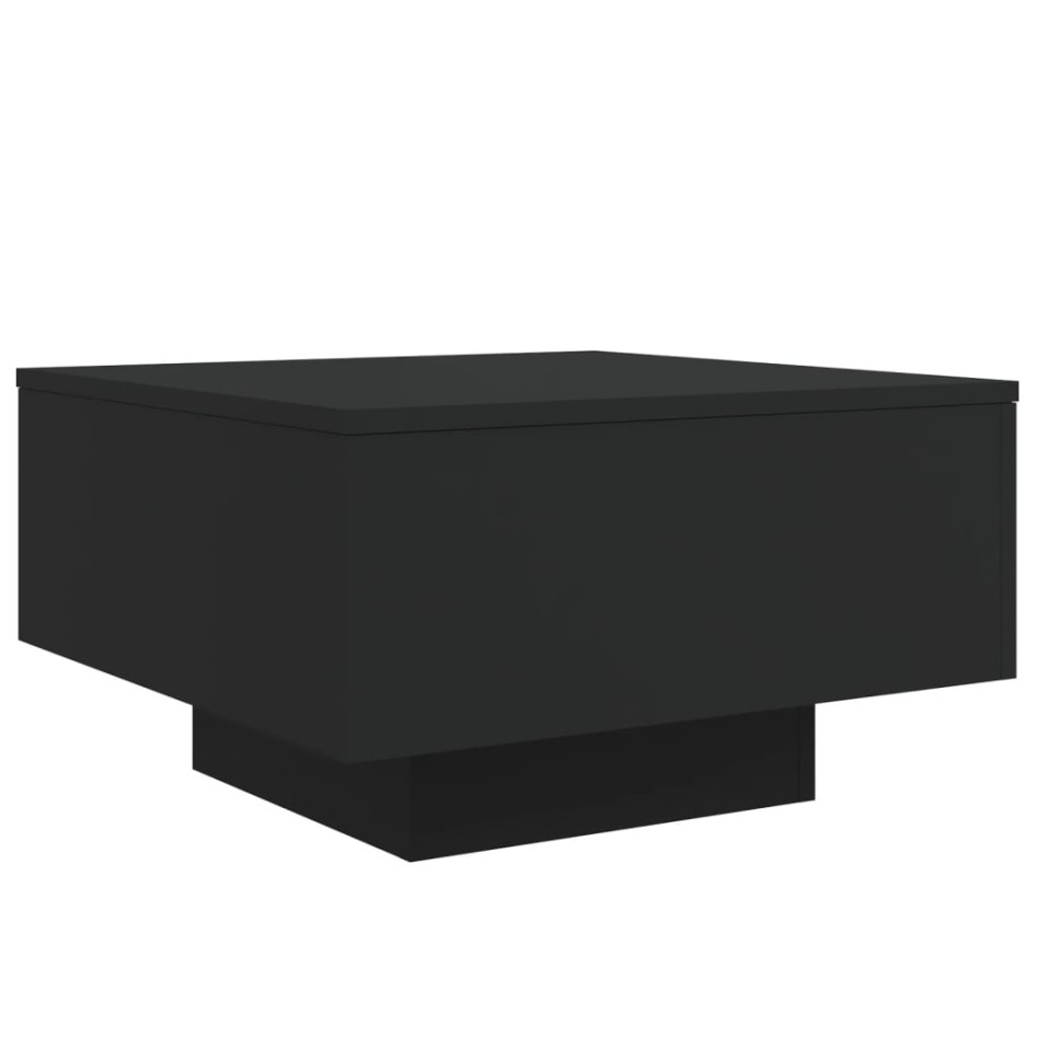 Mesa de centro madera de ingeniería negro 55x55x31