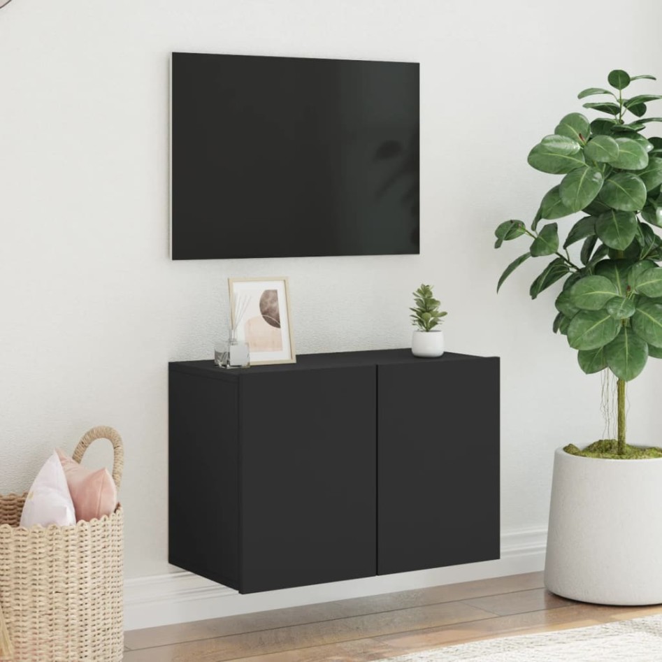 Mueble para TV de pared negro 60x30x41