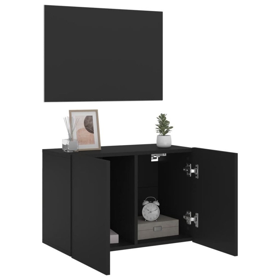 Mueble para TV de pared negro 60x30x41