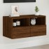 Mueble de pared TV madera ingeniería marrón roble 60x30x30