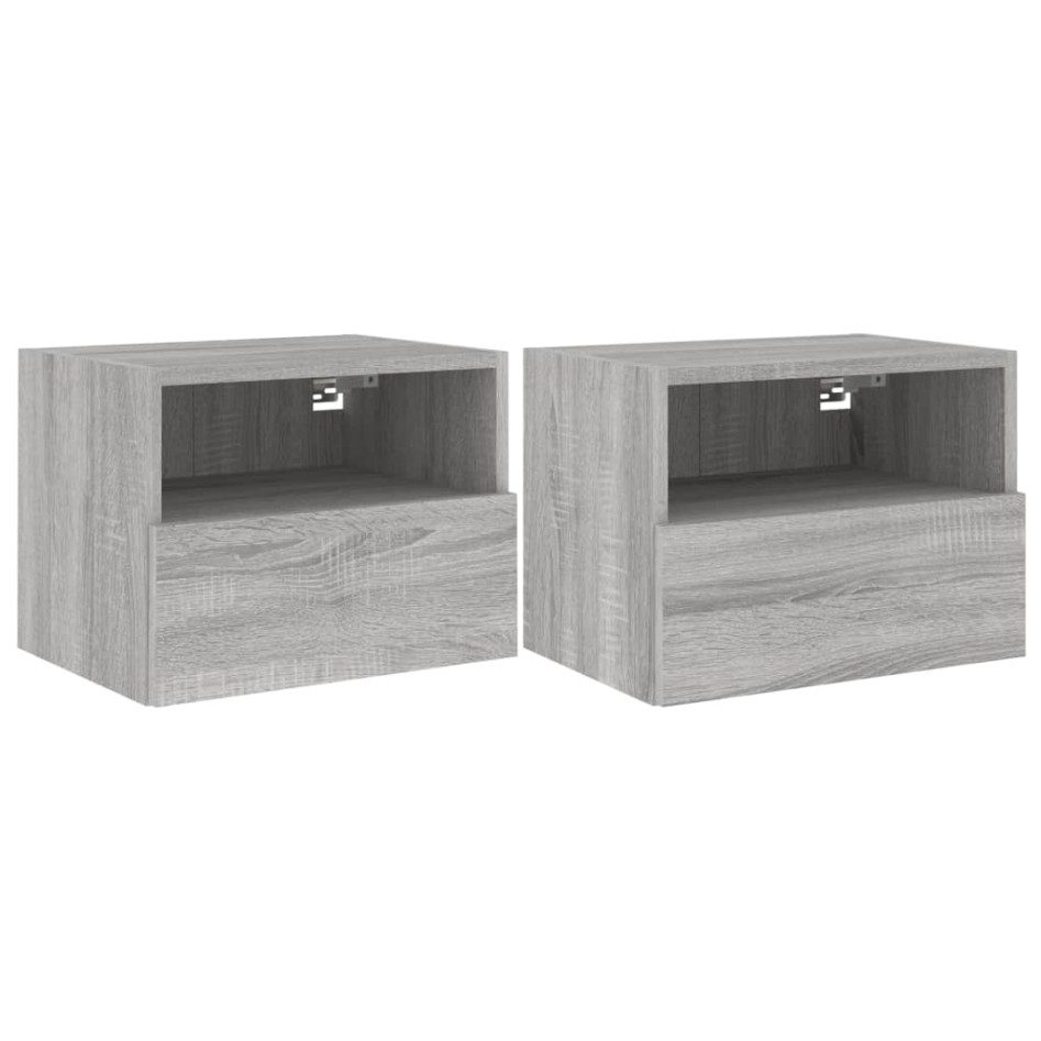 Muebles de pared para TV 2 uds madera gris Sonoma 40x30x30