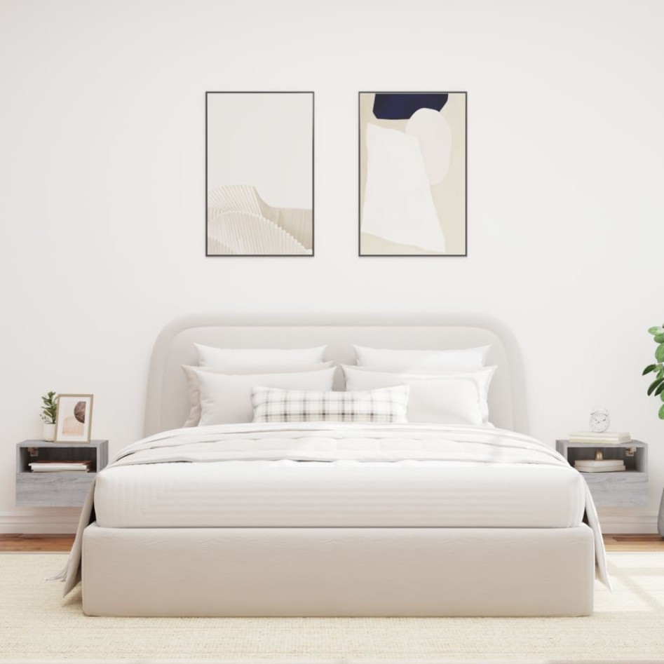 Muebles de pared para TV 2 uds madera gris Sonoma 40x30x30