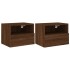 Muebles de pared para TV 2 uds madera roble marrón 40x30x30