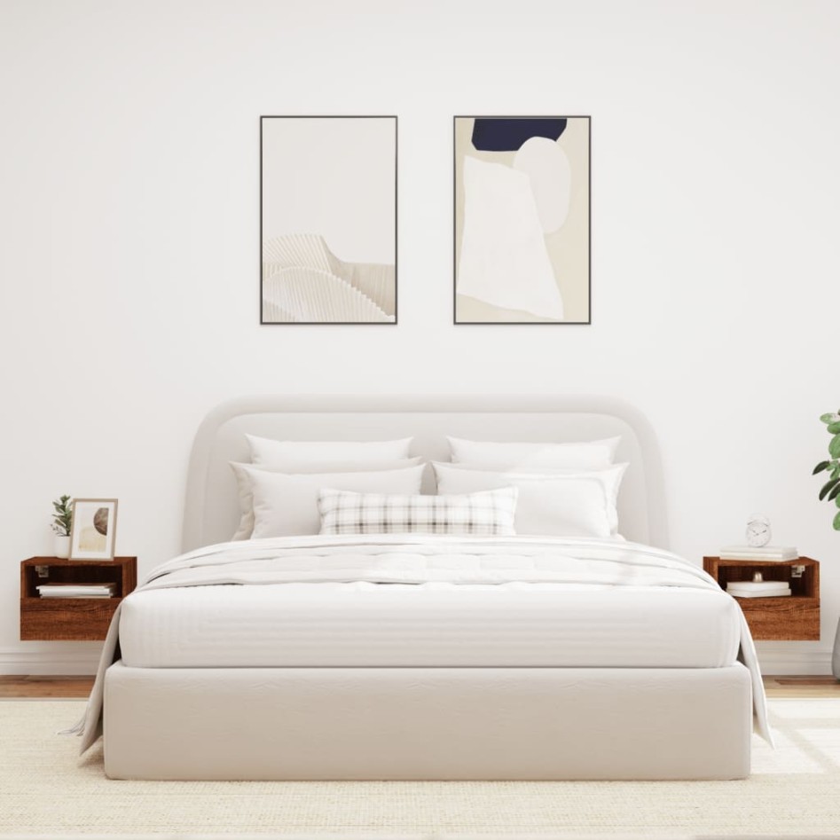 Muebles de pared para TV 2 uds madera roble marrón 40x30x30