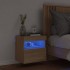 Mueble de TV de pared con luces LED roble Sonoma 40x30x40