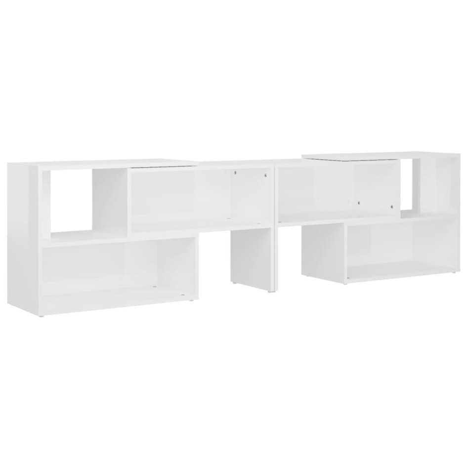 Mueble de TV madera contrachapada blanco brillante 149x30x52