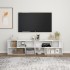 Mueble de TV madera contrachapada blanco brillante 149x30x52