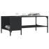Mesa de centro con estante madera ingeniería negro 100x51x40