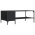 Mesa de centro con estante madera ingeniería negro 100x51x40