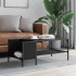 Mesa de centro con estante madera ingeniería negro 100x51x40