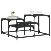 Mesa de centro madera de ingeniería negro 68x68x40 cm