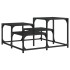 Mesa de centro madera de ingeniería negro 68x68x40
