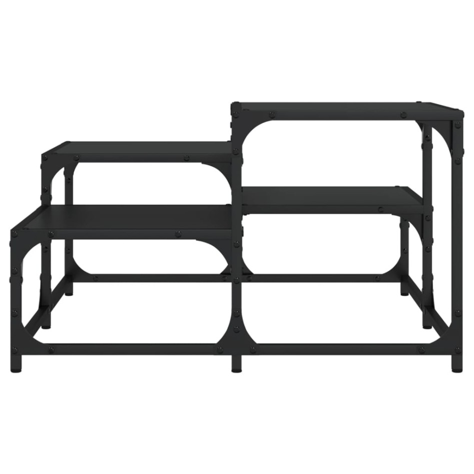 Mesa de centro madera de ingeniería negro 68x68x40