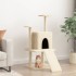 Rascador para gatos con postes de sisal color crema 110