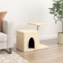 Rascador para gatos con postes de sisal color crema 50,5