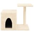 Rascador para gatos con postes de sisal color crema 50,5