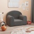 Sofá para niños felpa suave gris