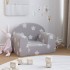 Sofá para niños felpa suave gris claro con